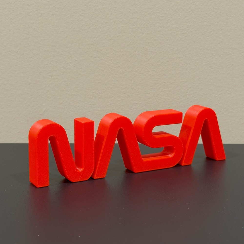 NASA Decor Sign 3D Printed Display