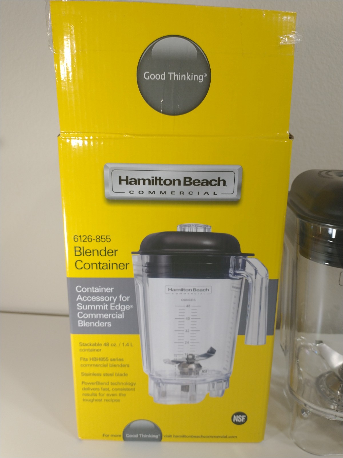 Hamilton Beach Commercial 6126-855 SummitEdge Blender Container,FitsHBH 855 1.4L