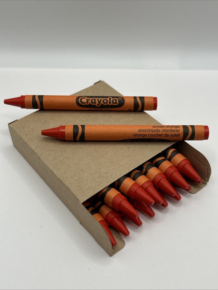 (16) Crayola Crayons (sunset orange) BULK