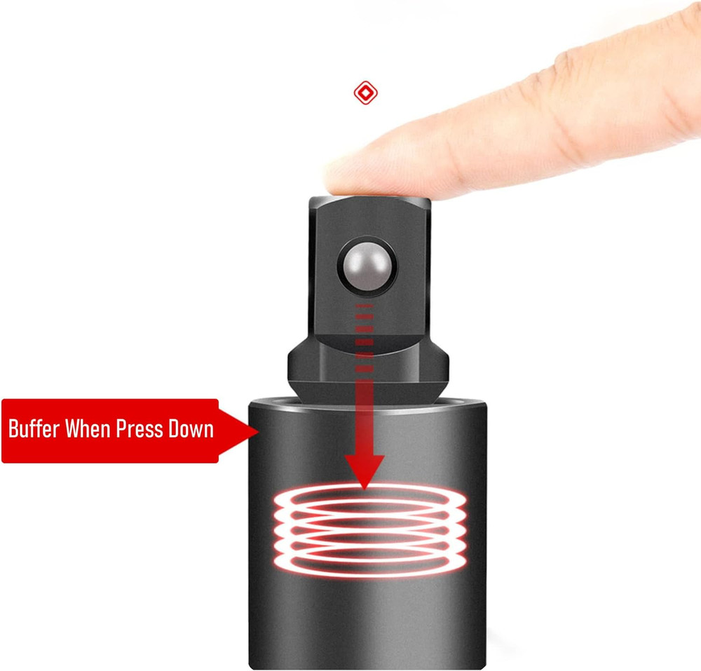 2 Pack 1/4 Inch Universal Joint Swivel Socket Adapter Impact Socket Extension