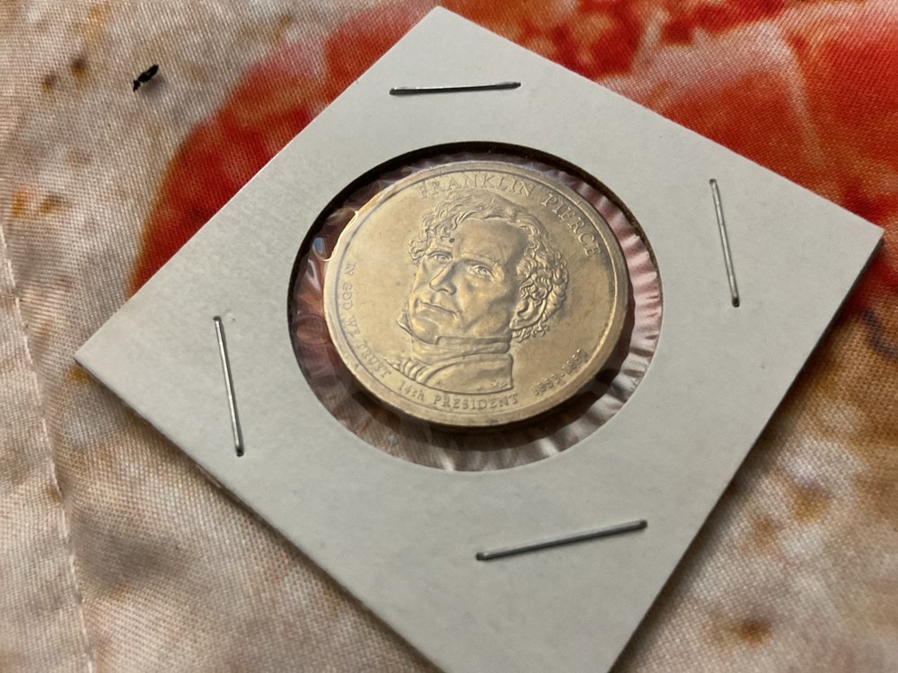Franklin Pierce 2010 1 dollar error coin