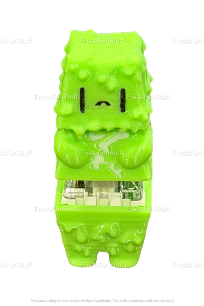 Fidget Clicking Tap Keyboard Cap Guy - 3D Printed Slime Green Rare Tapcap style