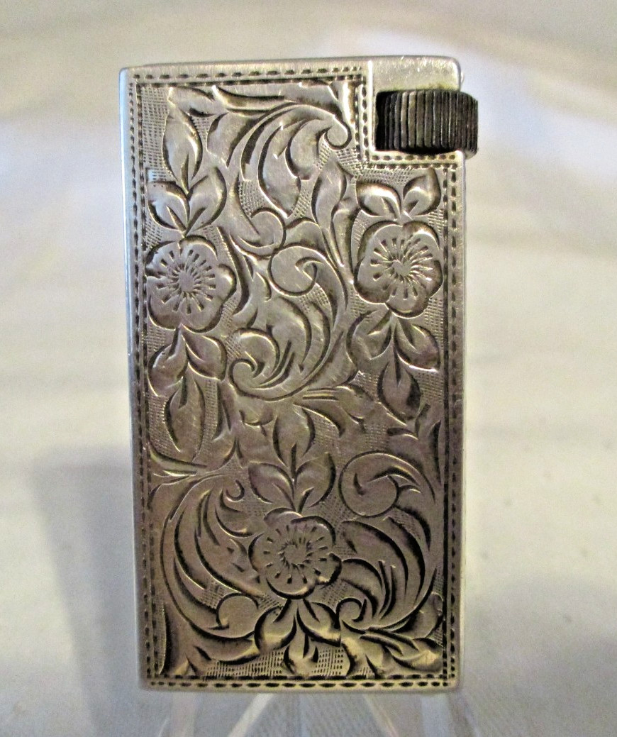 Art Deco Heavy Silver Lighter with Hall Marks 835