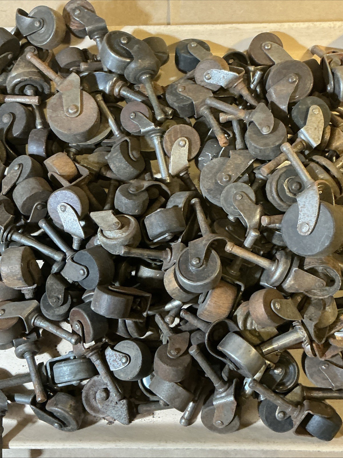 Group Of 130+ Wood/Metal Furniture Casters As Is INV-JDJ79