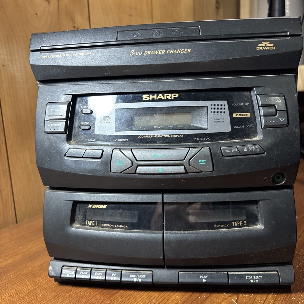 vintage Sharp CD-C401 Mini Component System CD Player ONLY No speakers untested