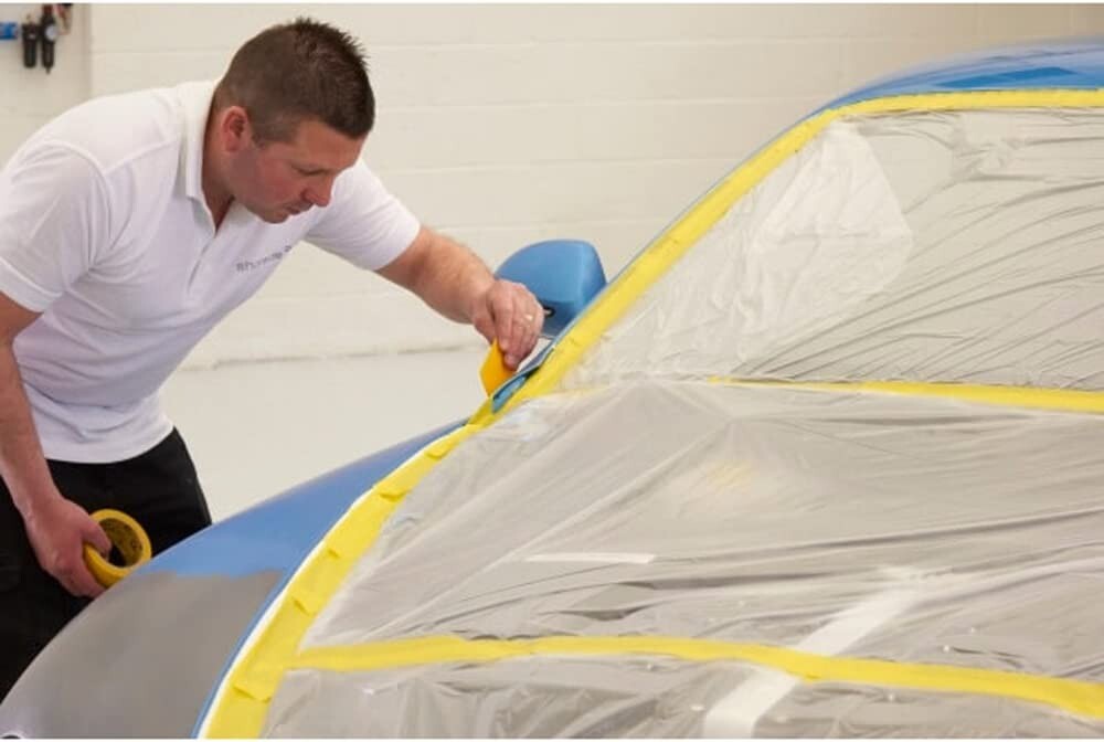 Q1 - 1-1/2 inch Premium Automotive Yellow Masking Tape - Case of 24 Rolls