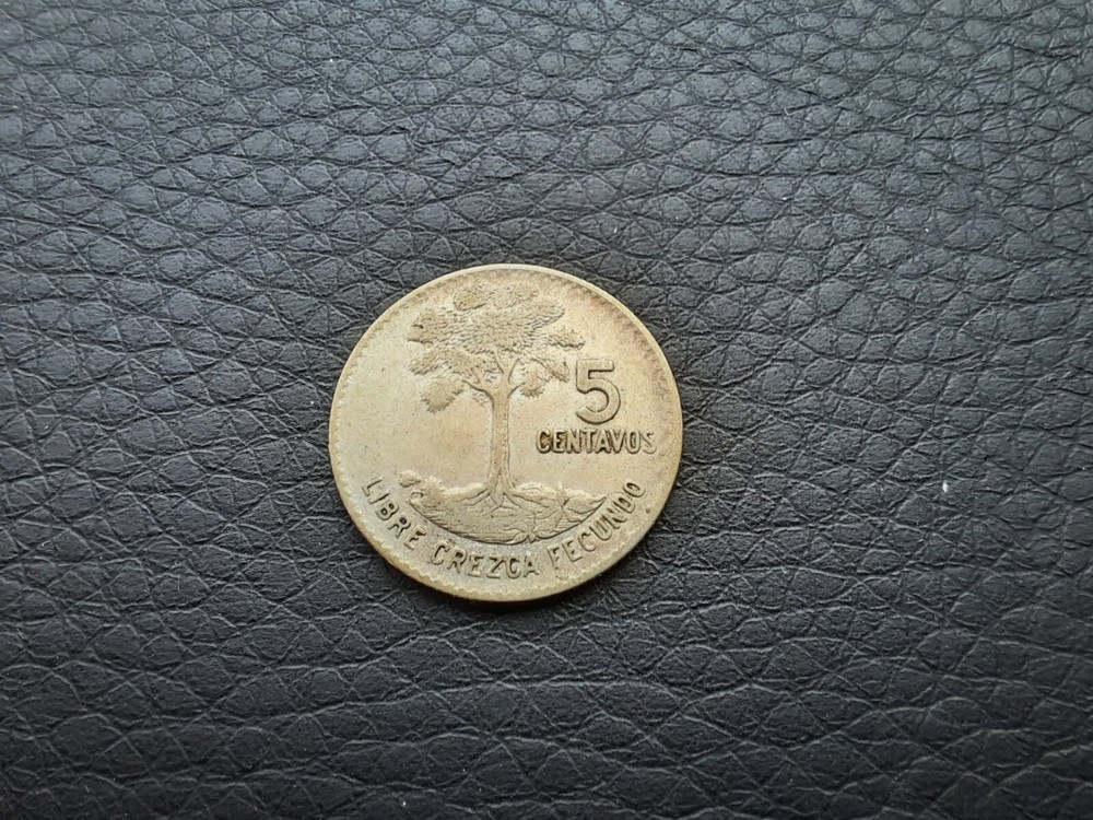 Guatemala 5 Centavos 1961 Silver Coin