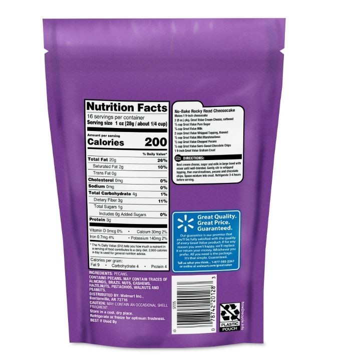 Great Value Chopped Pecans, 16 oz