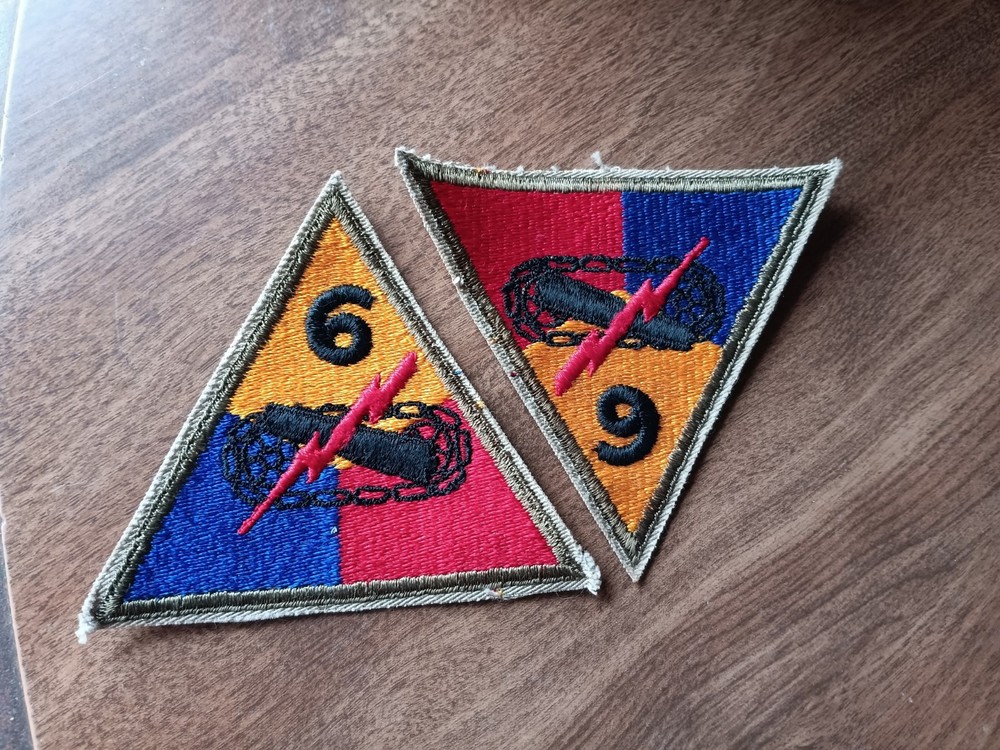 WW2 era 6th Amoured Division Patches