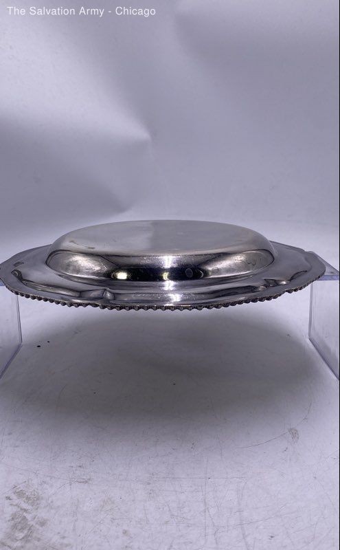 Kitchenware Tableware Round Shape Large Serving Silver Plate Tray