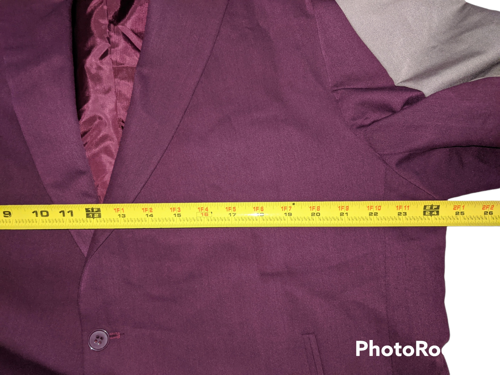 BoohooMAN Single Breasted Blazer Purple Contrast Relaxed Jacket Mens Sz 44 -NEW