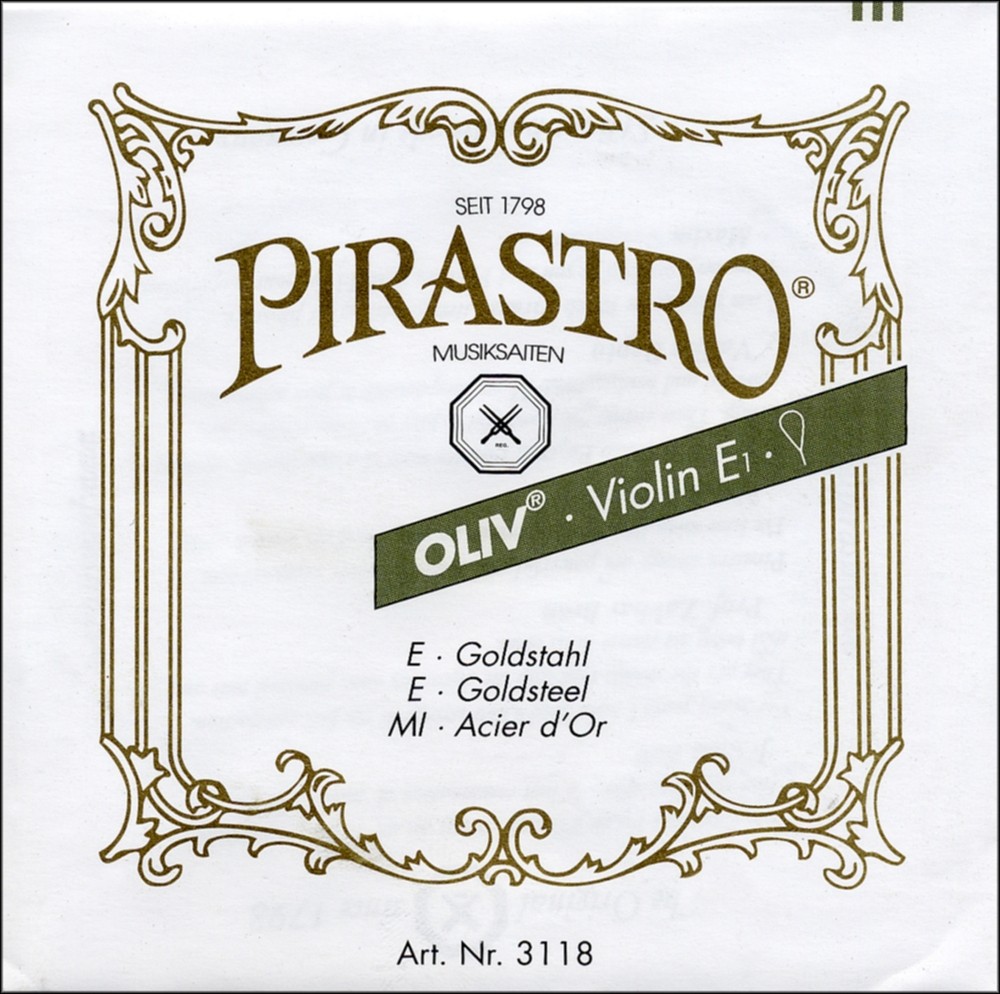 Pirastro Oliv Series Violin E String 4/4 Medium Ball End