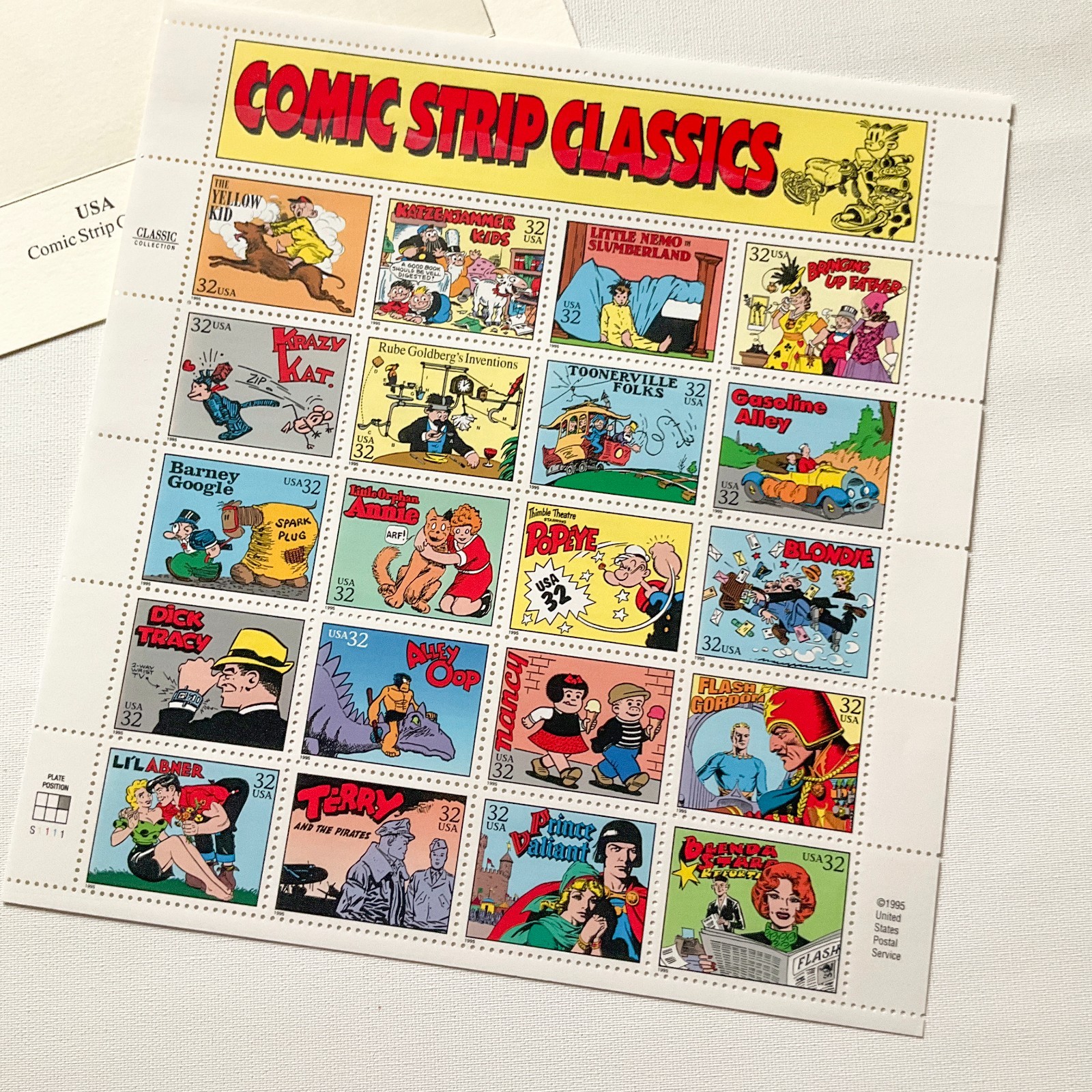 USA Stamps 1995 Comic Strip Classics + 2009 TV Early Memories Sheets MNH