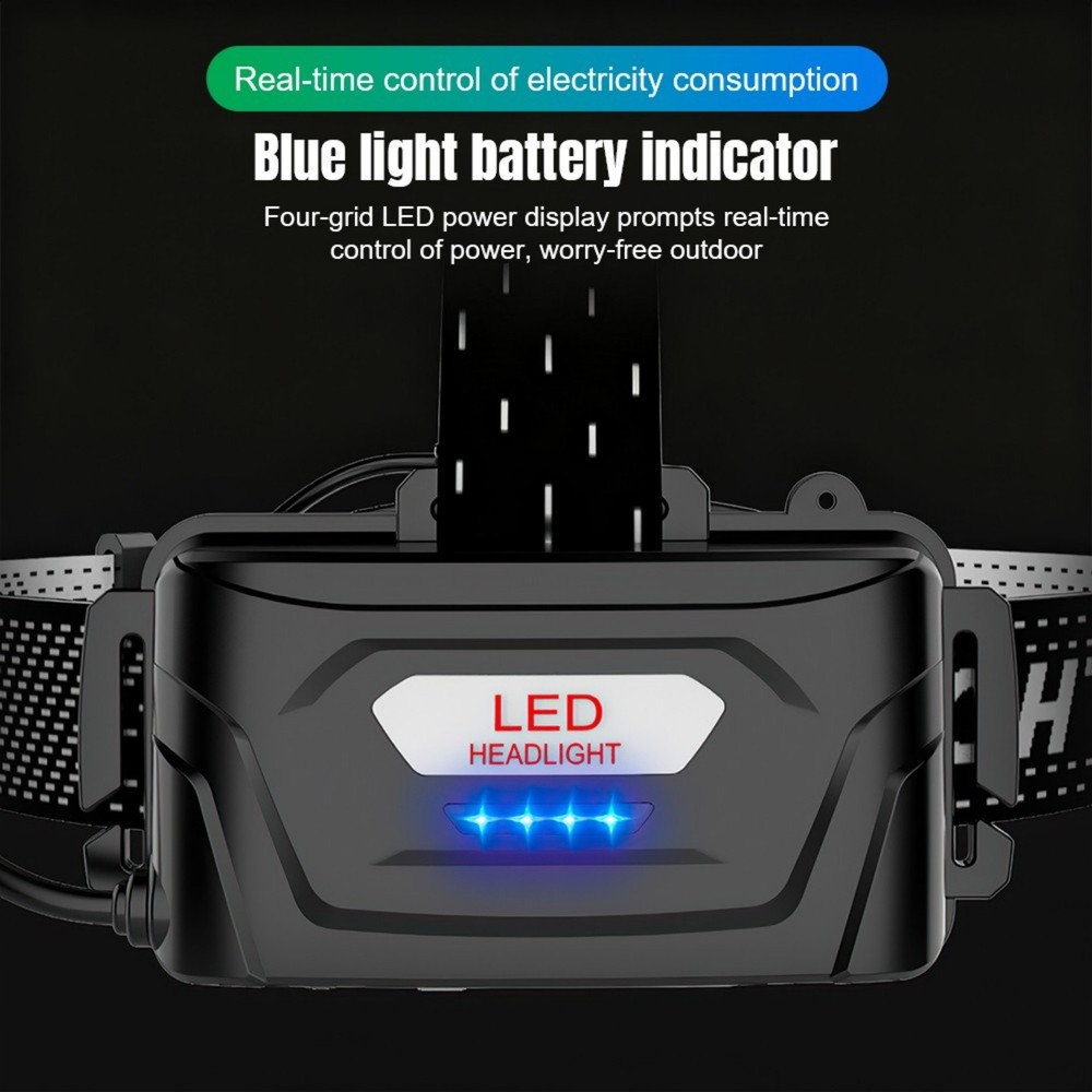 2 PCS Super Bright LED Zoomable Headlamp USB Rechargeable Headlight Head Torch