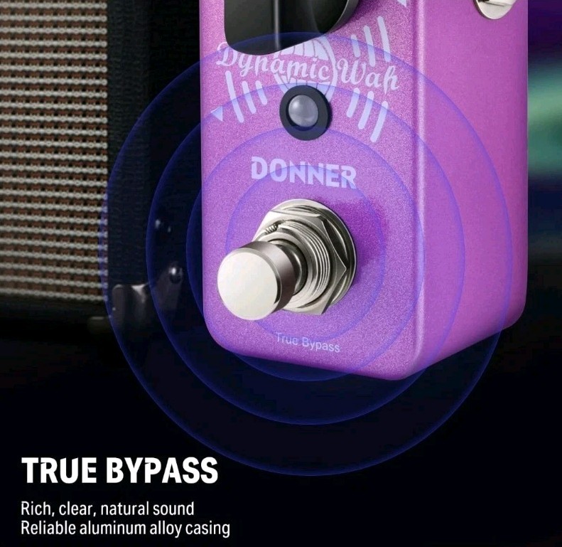 Donner Mini Auto Wah Pedal Dynamic Wah Effect Guitar Envelope Filter True Bypass