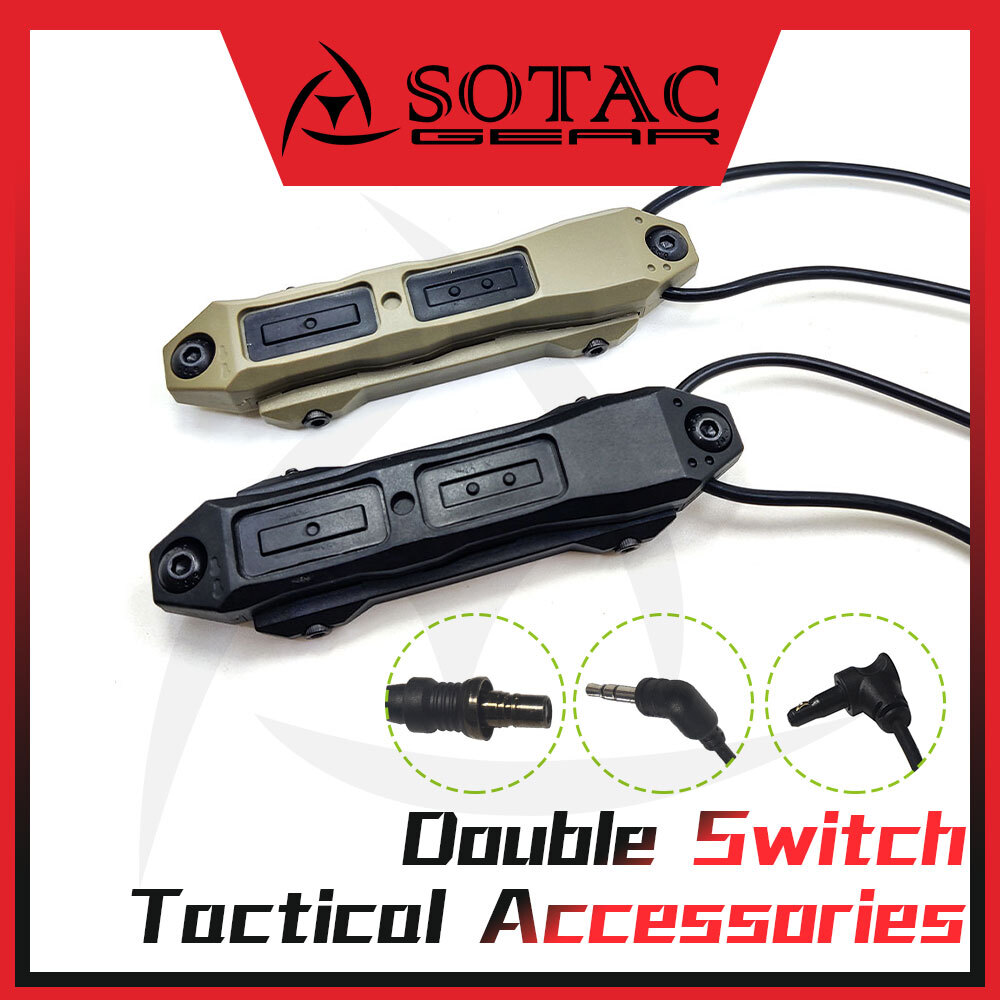 Tactical Augmented Dual Function Pressure Switch Crane PEQ DBAL Flashlight SOTAC