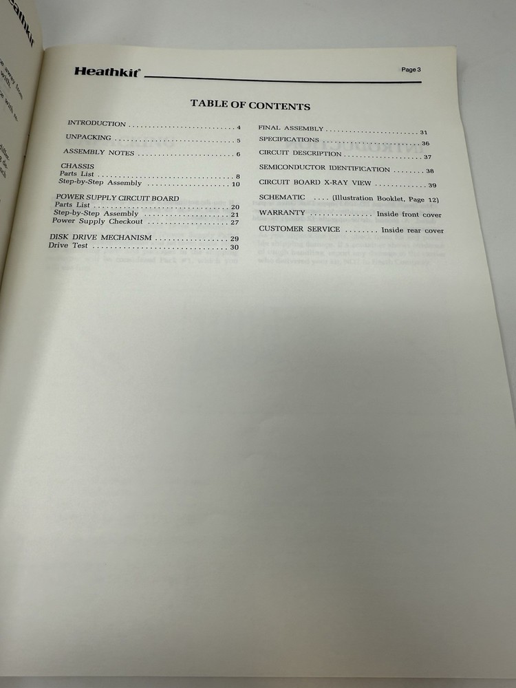 Rare Heathkit ED100 Floppy Disk Drive Assembly Manual and Schematic