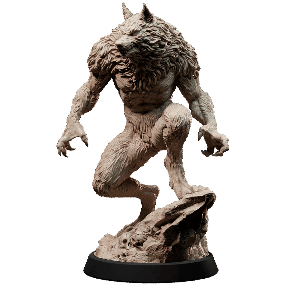 DnD Werewolf Standing Mini 32mm Scale TTRPG