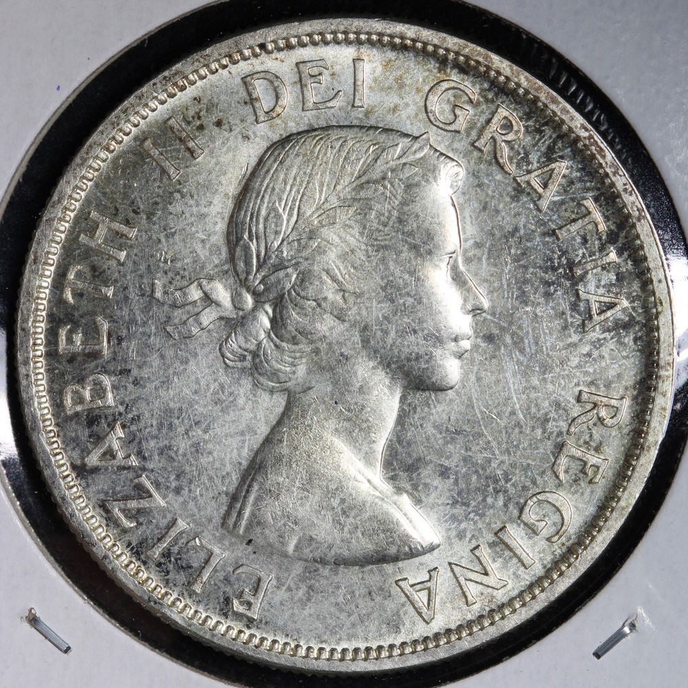 1957 Canada SILVER One Dollar E394 USJHP