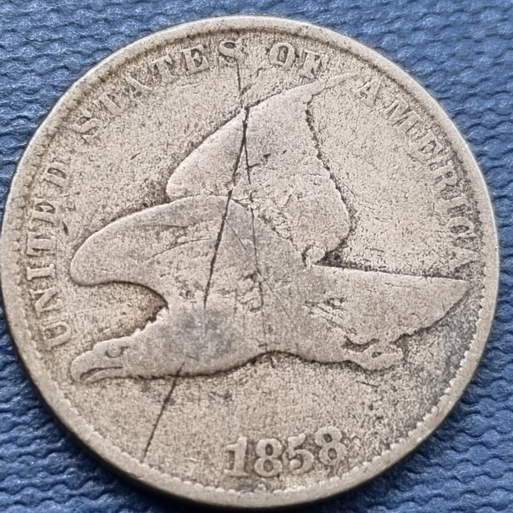 1858 Flying Eagle Cent 1c Circulated Details #101083