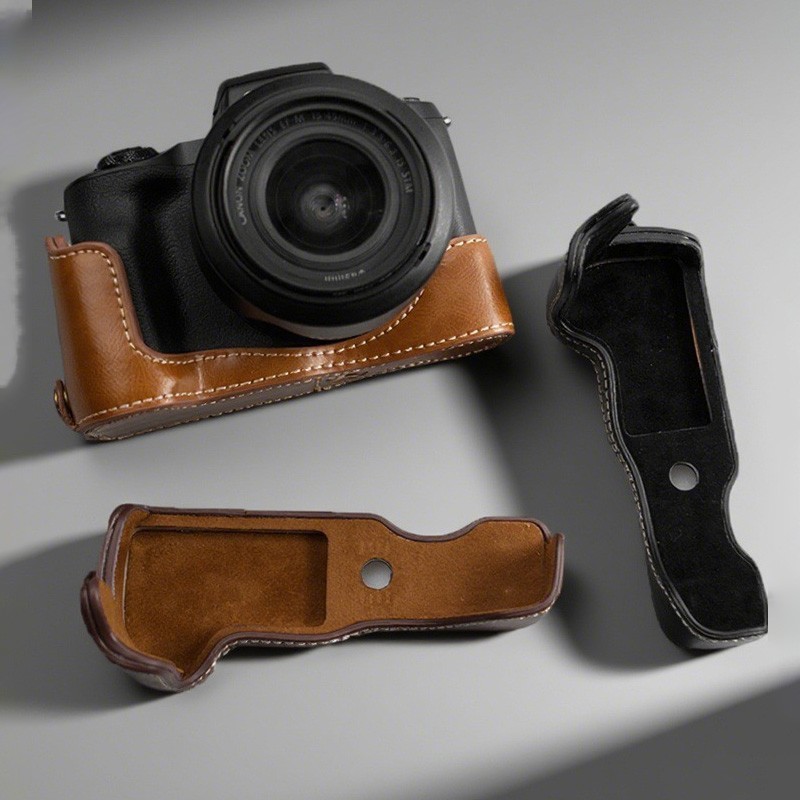 For Canon Eosm50 Camera Protective  Second Gen Camera Bag Base PU Leather Case