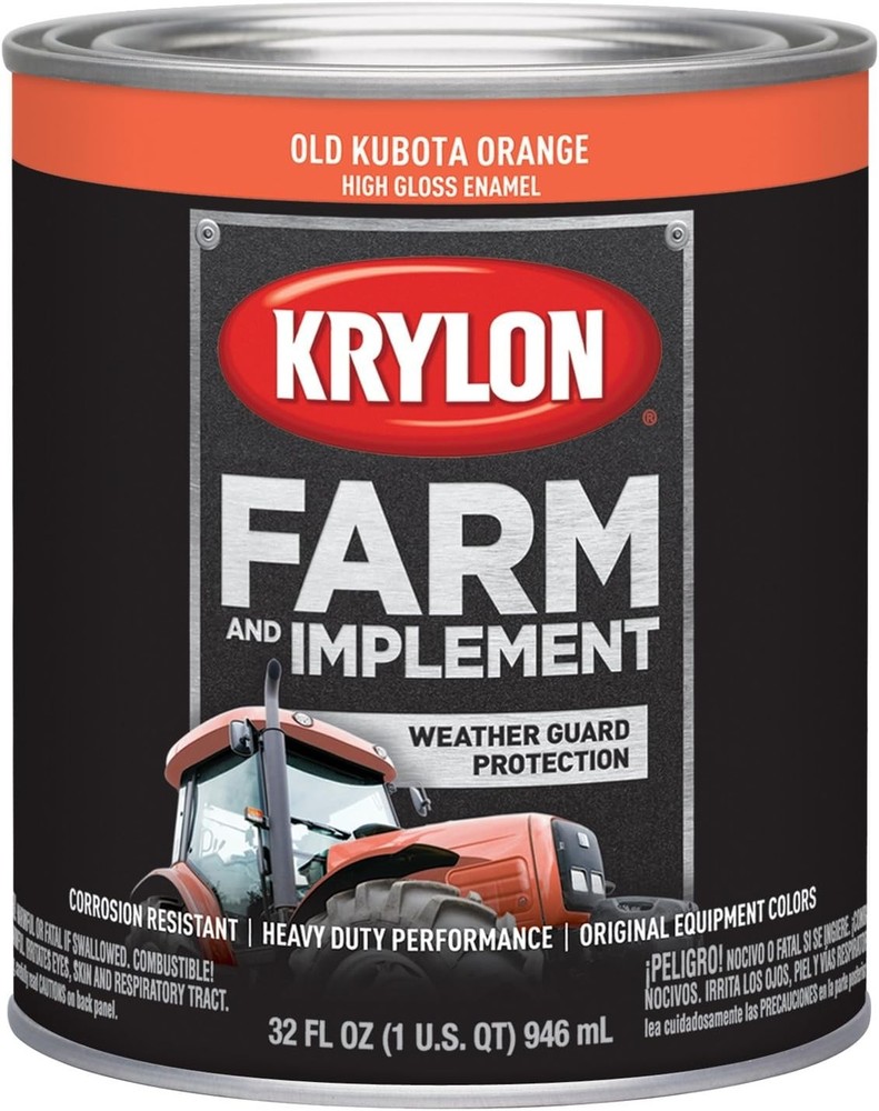 Krylon 2033 Old Kubota Orange Farm & Implement Quart