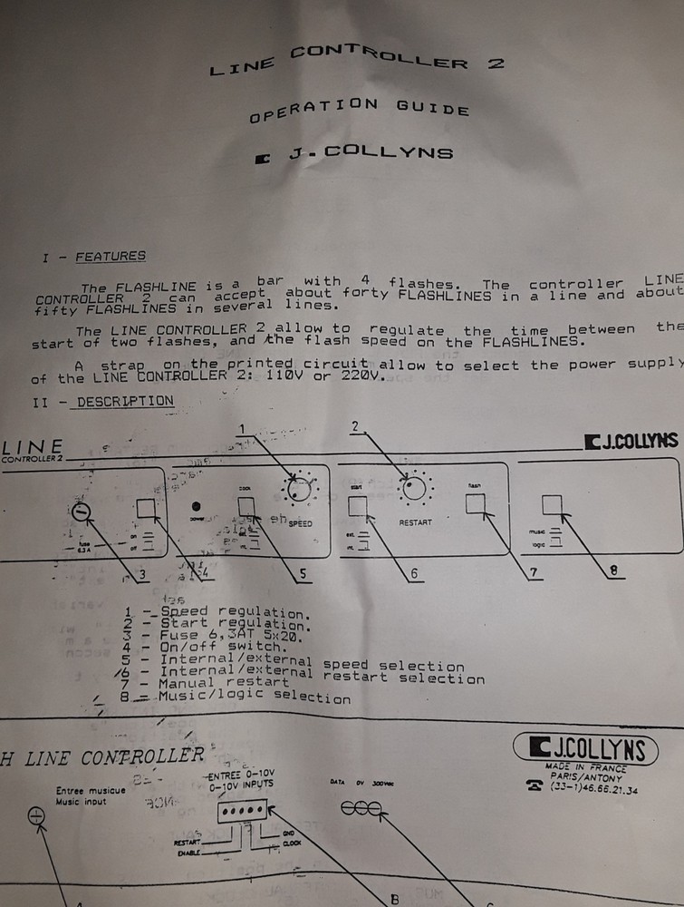 Flash Line Controller 2 J.Collyns Made in France (New!)