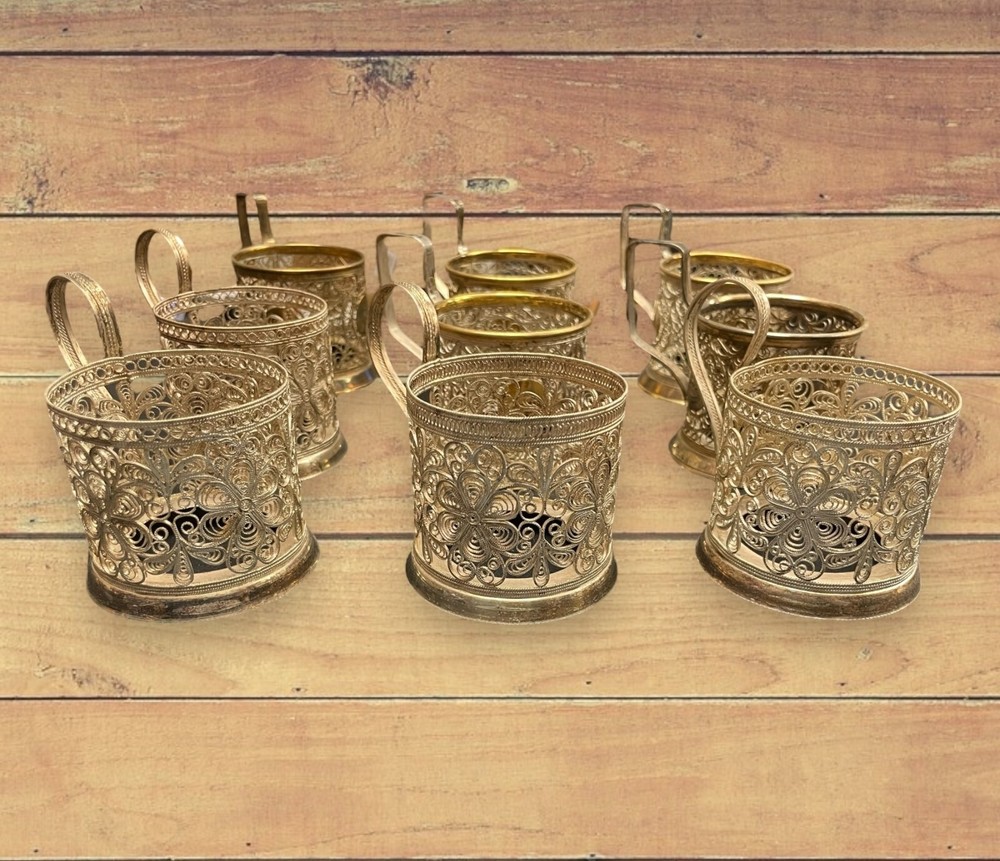 Silverplate Russian Cup Holders