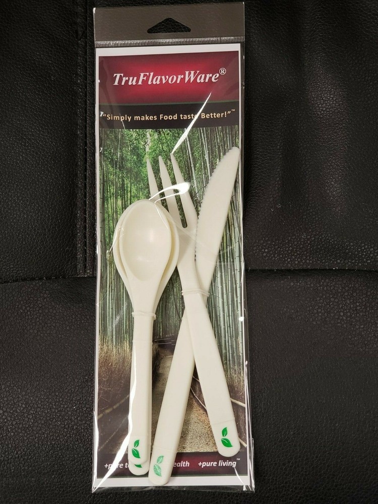 TruFlavorWare® Non-metallic, "taste-free," reusable 4-pc Flatware set