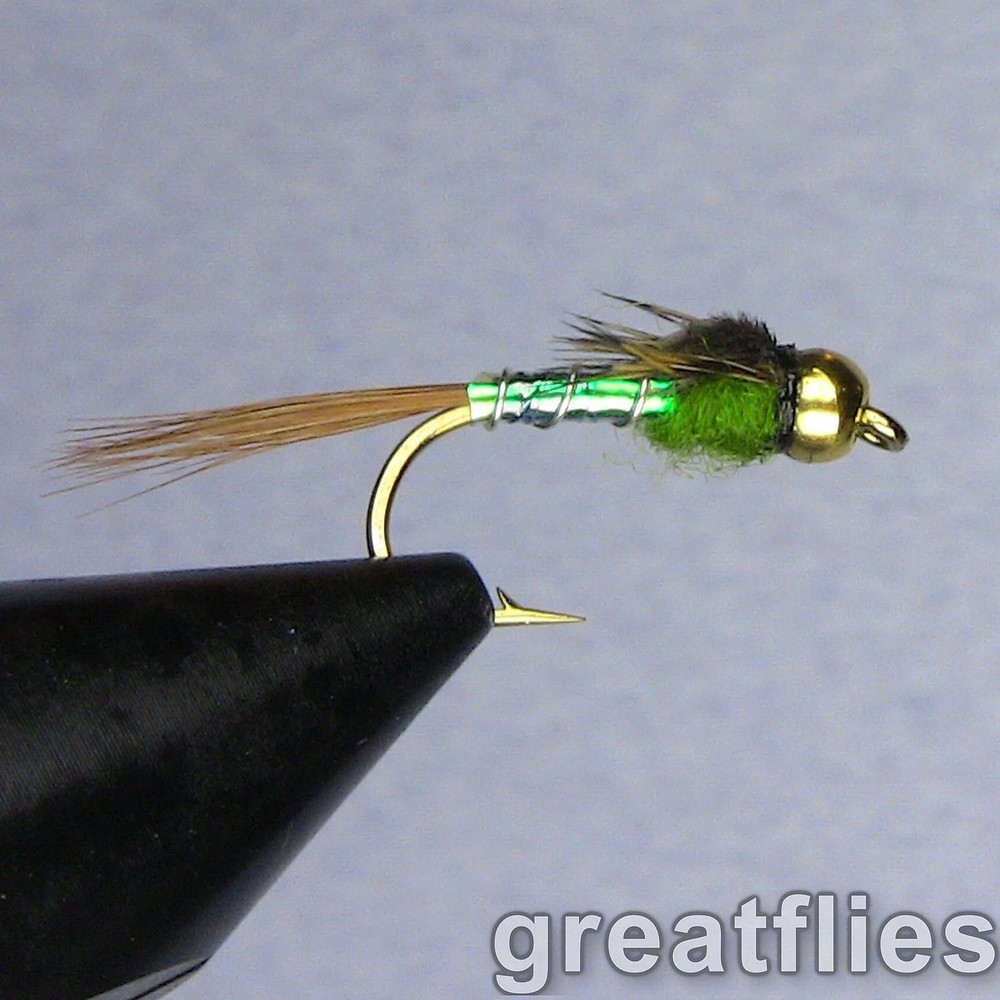 1 dozen (12) - Lightning Bug Nymph - Bead Head