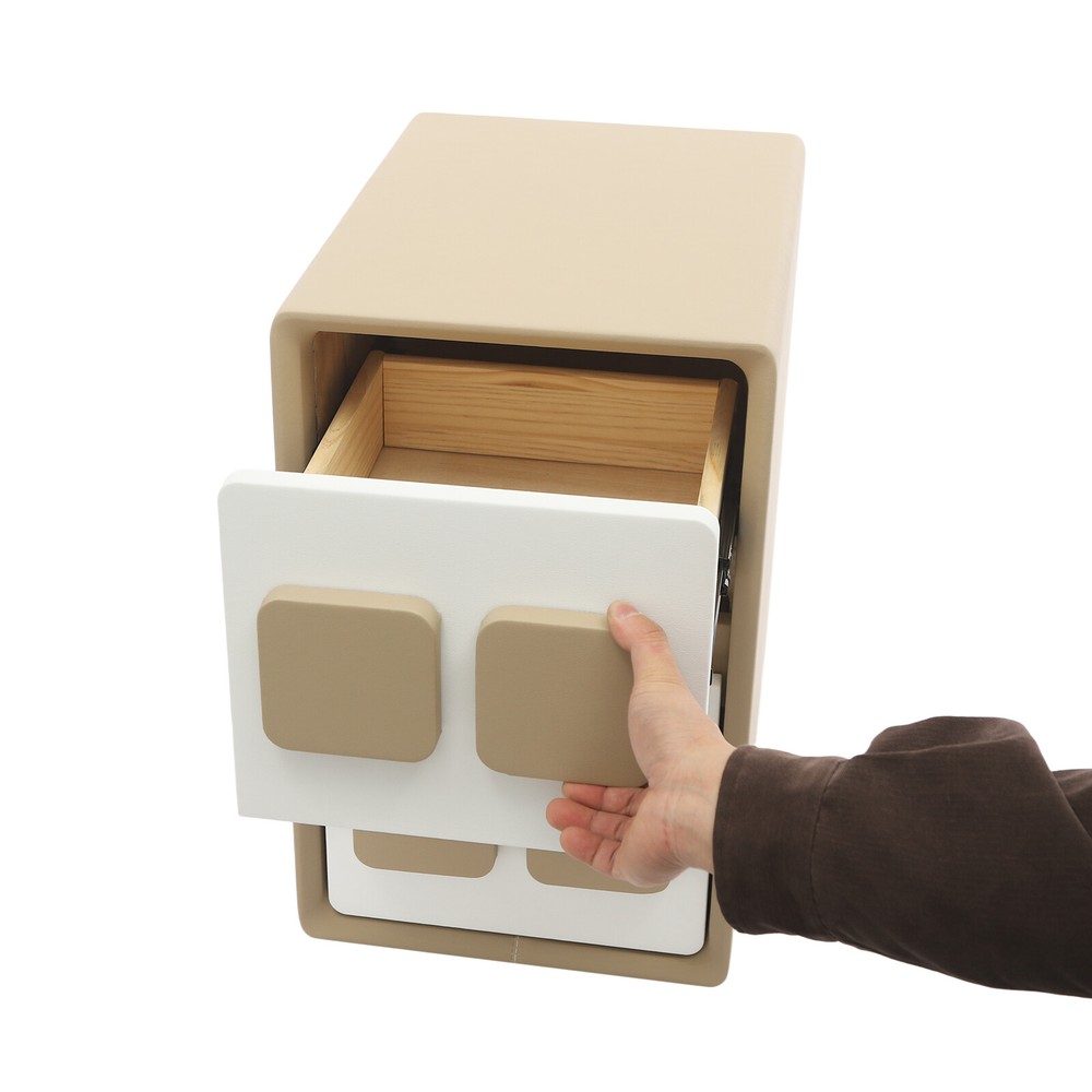 Modern Minimalist End Table, Bedside Table for Bedrooms, Floorstanding End Table