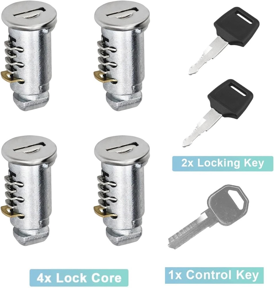 4 Pack Lock Cores Compatible with Thule One-Key System Lock Cylinders Key Cylind