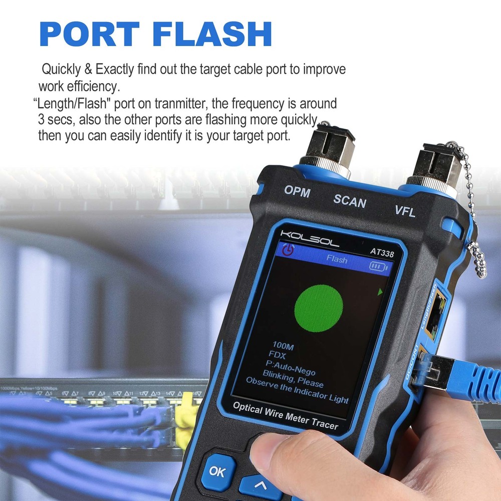 KOLSOL NF-8508 Network Cable Tester Measure Length Wiremap Tester Cable Tracker