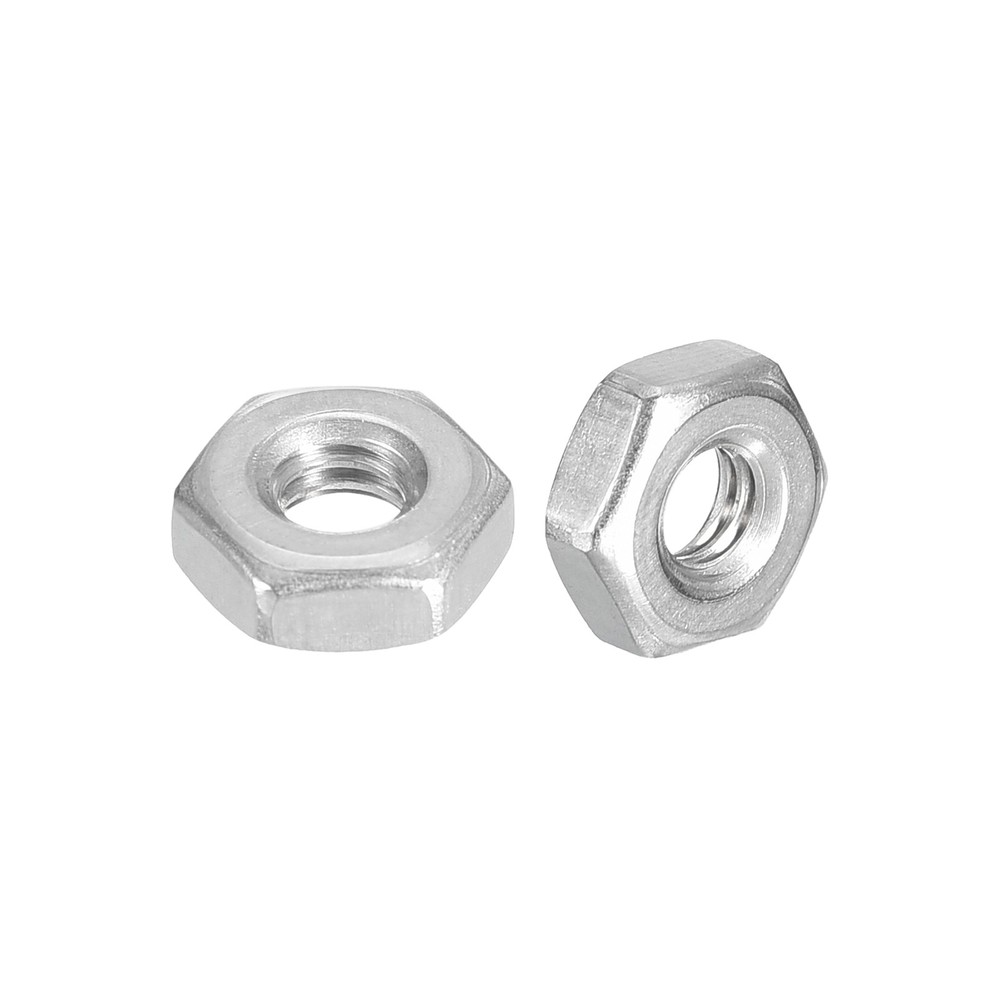 Hex Nuts (#8-32) 50Pcs 304  Steel Coarse Thread Nut Silver