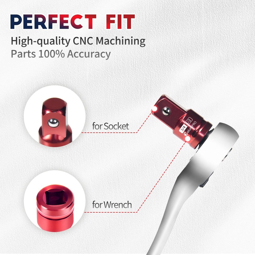 ColumPRO 5PCS Impact Socket Adapter Set, Converter & Reducer, 1/2