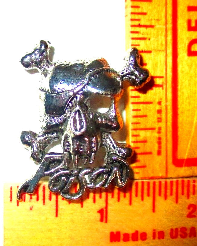 Poison pin vintage collectible old rock band concert music memorabilia pinback