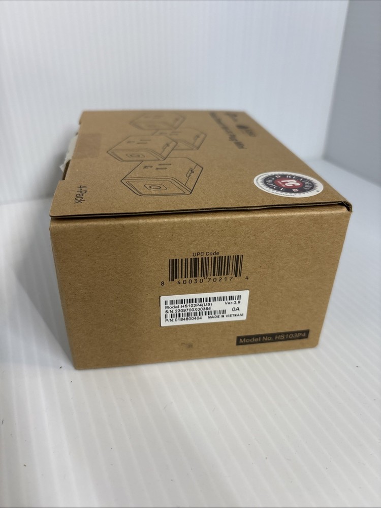 Kasa HS103P4 Smart Plug 4 Pack White (b63)