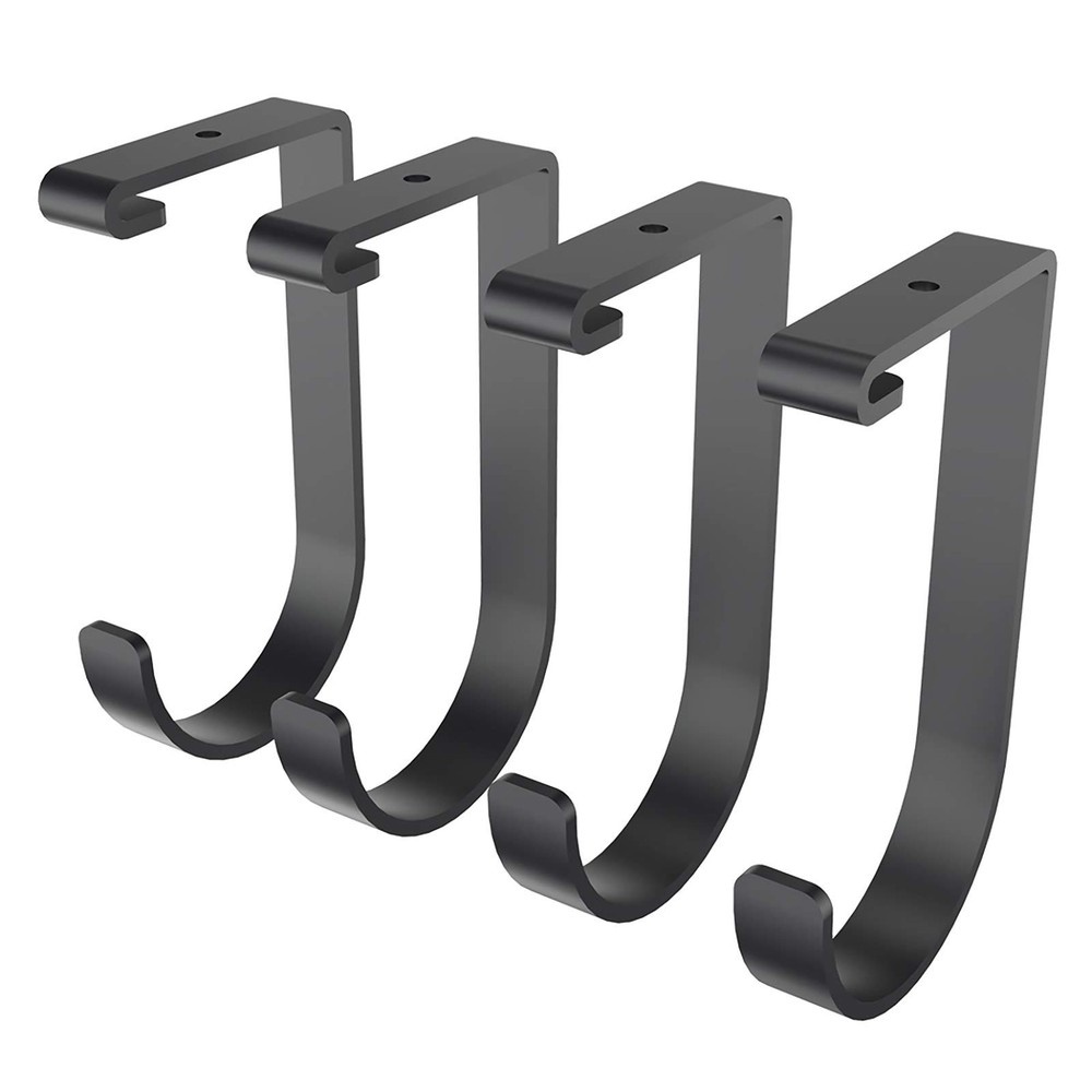 4 Pack Add On Storage Flat Hook Accessory for Garage Ceiling Rack and Wall Sh...