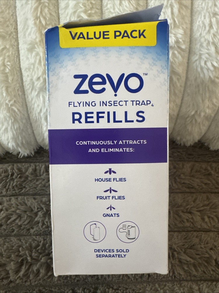 Zevo Flying Insect Trap Refills – 4 Cartridges