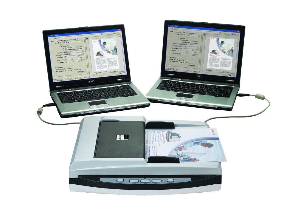 Plustek PL1530 versatile flatbed scanner with Automatic Document Feeder (ADF)