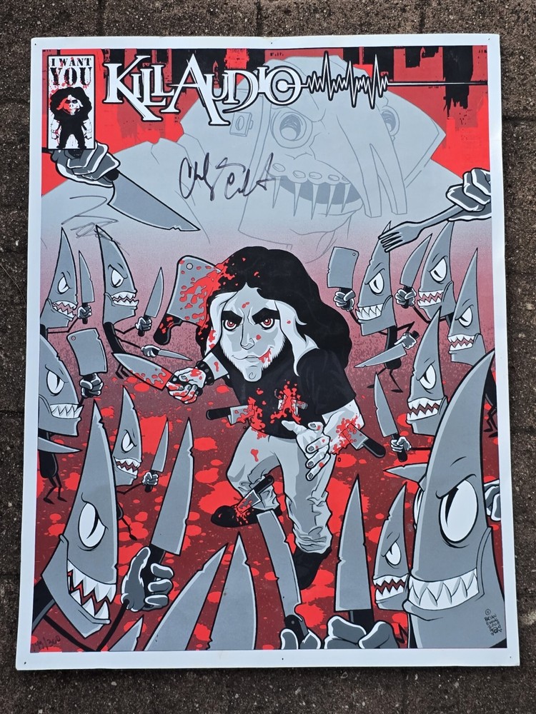 Coheed And Cambria Kill Audio Autographed Brian Ewing Poster 2008