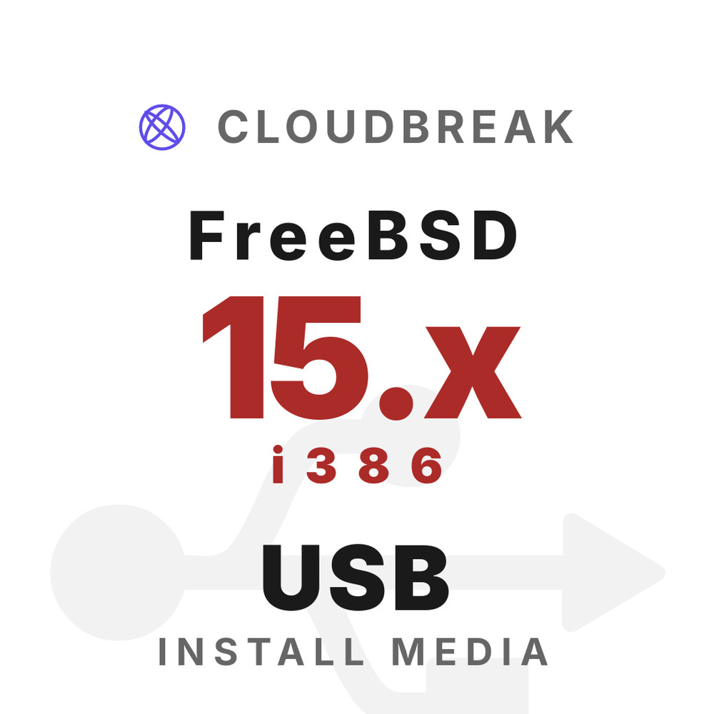 FreeBSD 15.x i386 Bootable/Live Install USB NEW