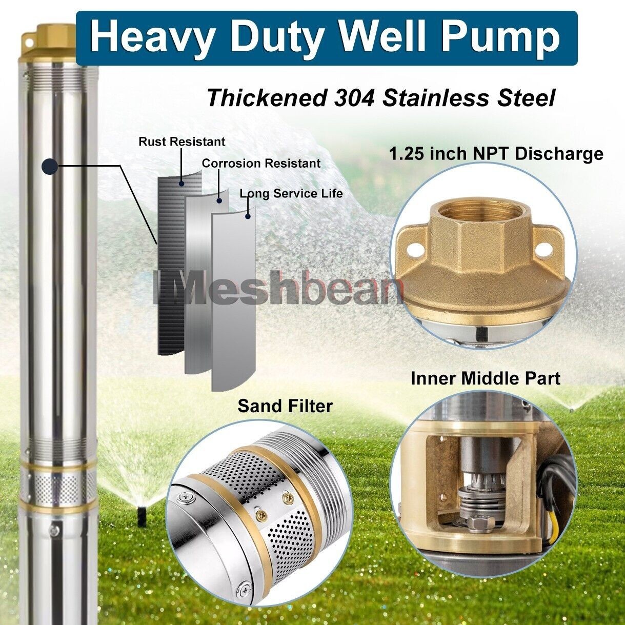 DC24V 2" OD Solar Pump Submersible Pump Bore 250W Deep Well Pump+MPPT Controller