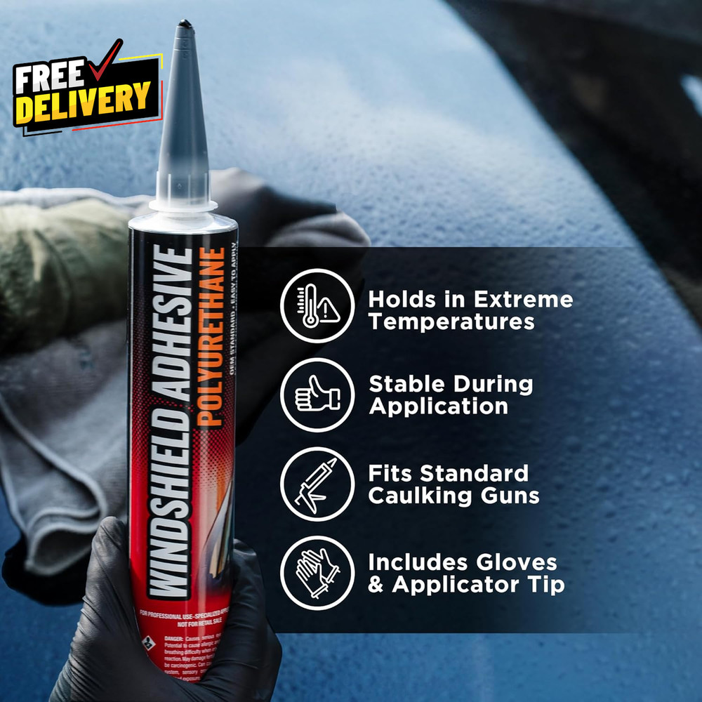 Polyurethane Windshield Adhesive Quick Curing & Weather Resistant Auto Glass A..