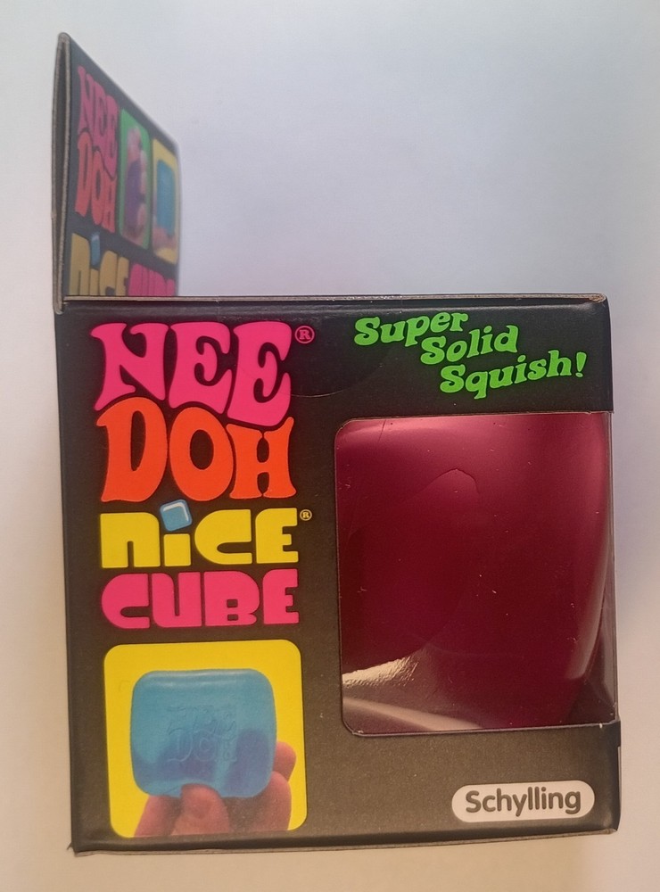 Nee Doh Needoh Nice Ice Cube Super Solid Squish Squishy Fidget Toy Pink In Pack