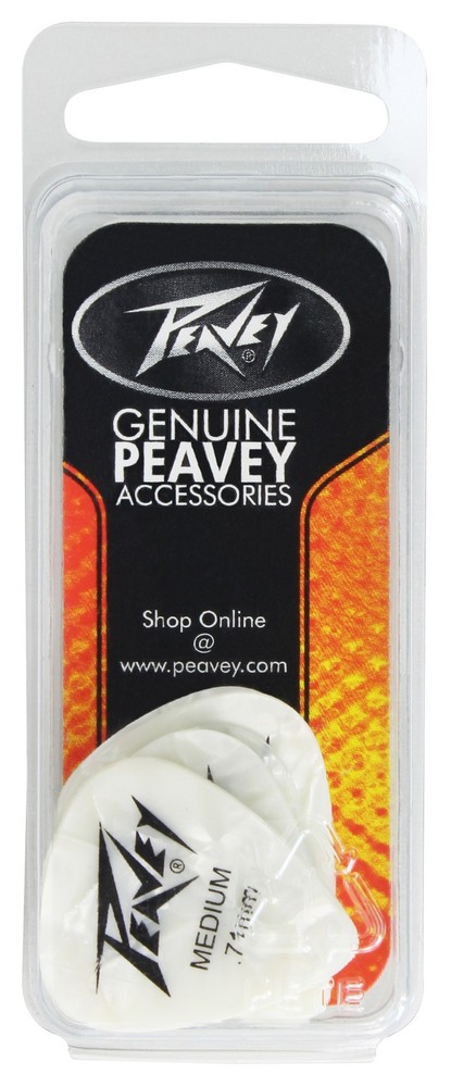 Peavey White Pearl 351 Guitar Picks - Medium - 12 Pack