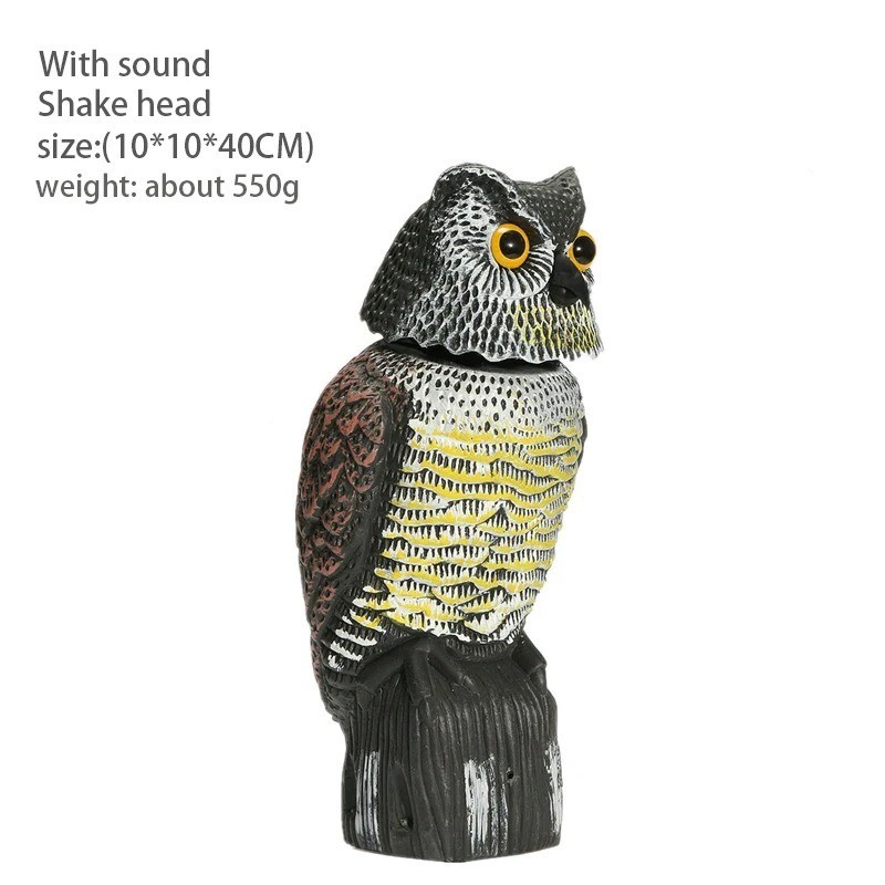 Owl Decoy Statue Protect Garden Yard Scare Birds Away Pigeon Repellent Scarecrow