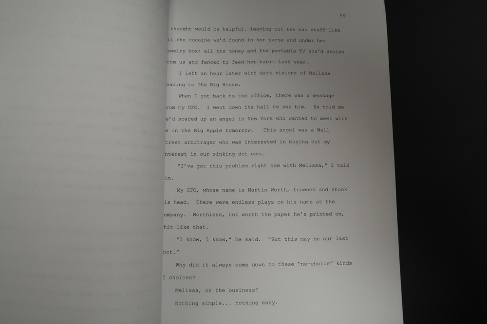 At First Sight Original Book Script Stephen J. Cannell Studios Collection