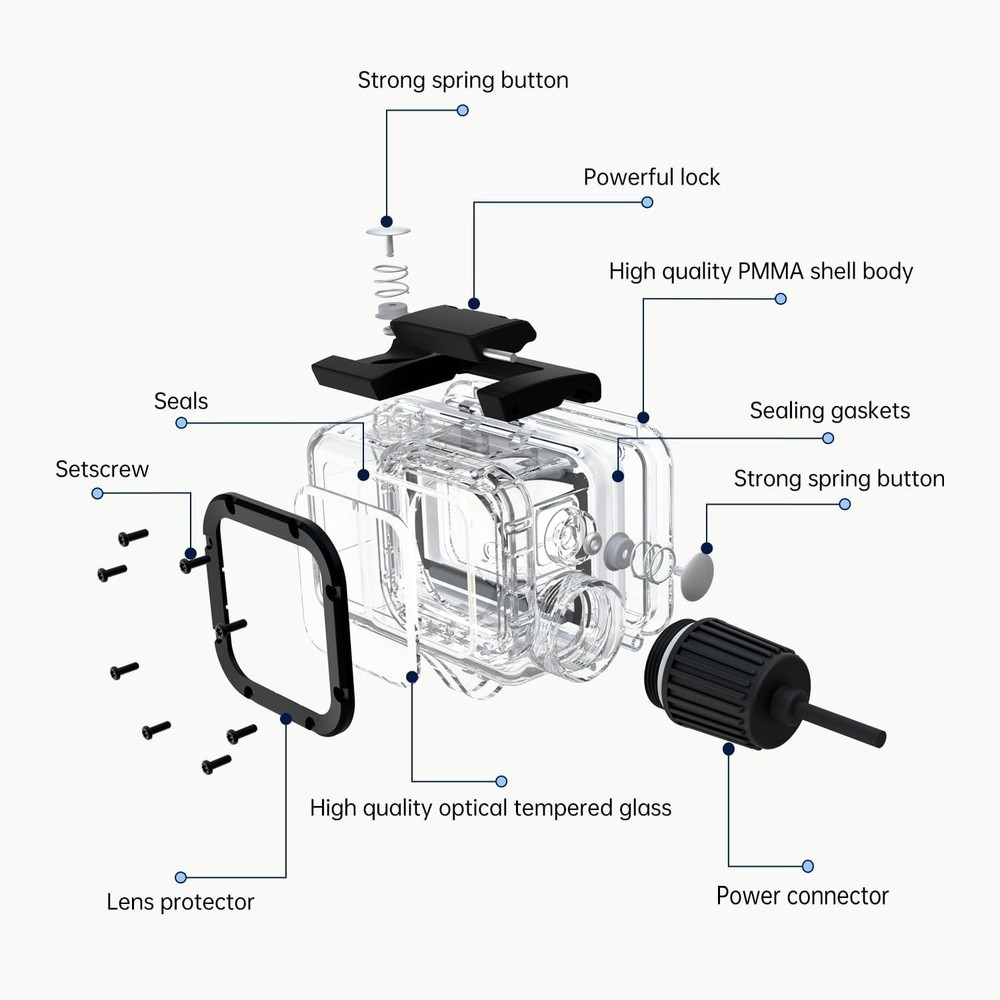 Waterproof Case, Underwater Case, Diving Case Protective Compatible.....
