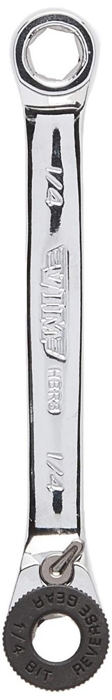 VIM Tools HBR3 Double Ended 1/4" Hex Bit Ratchet 42373, Silver